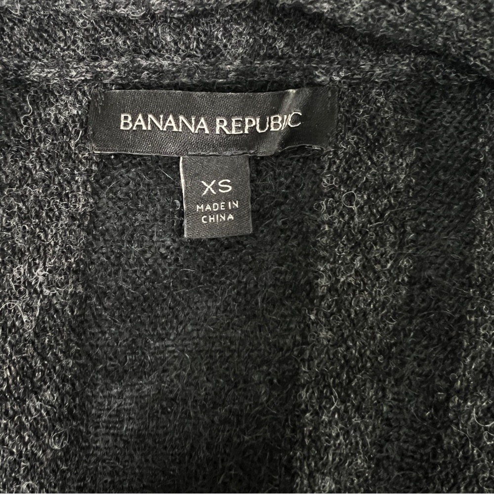 Banana Republic Sleeveless Cardigan Waterfall Drape Wool Alpaca Blend Size XS - Picture 11 of 11